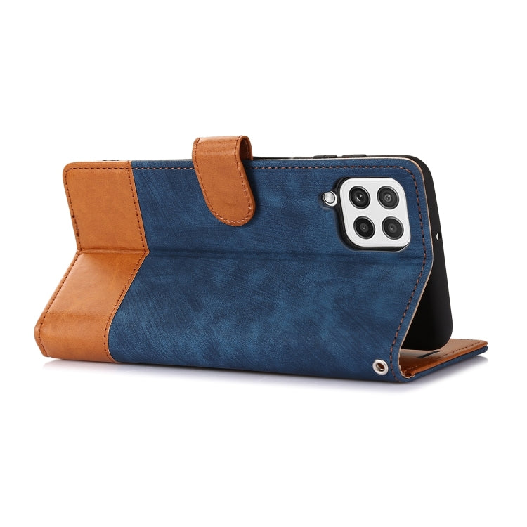 For Samsung Galaxy A22 4G Splicing Leather Phone Case