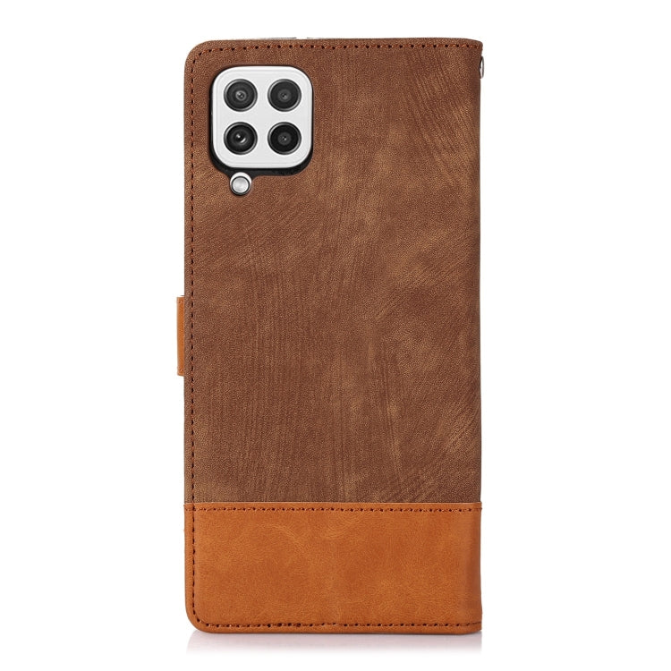 For Samsung Galaxy A22 4G Splicing Leather Phone Case