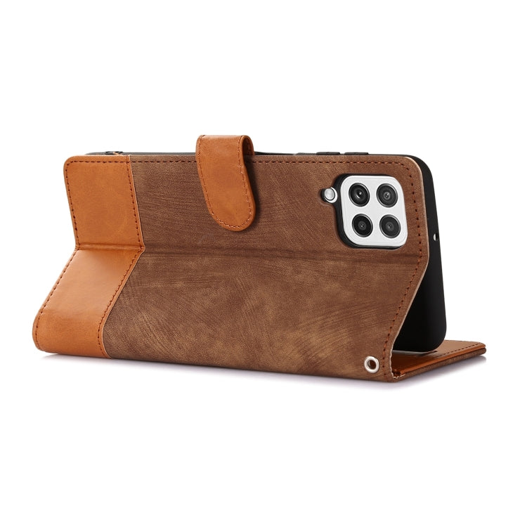 For Samsung Galaxy A22 4G Splicing Leather Phone Case