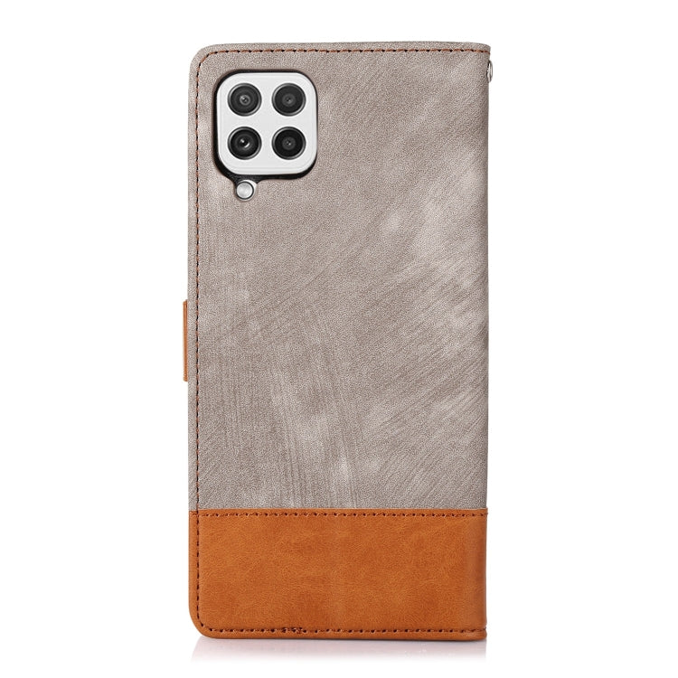 For Samsung Galaxy A22 4G Splicing Leather Phone Case