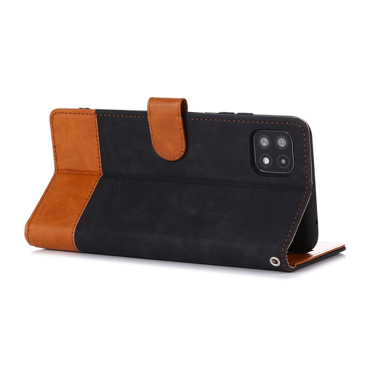 For Samsung Galaxy A22 5G Splicing Leather Phone Case