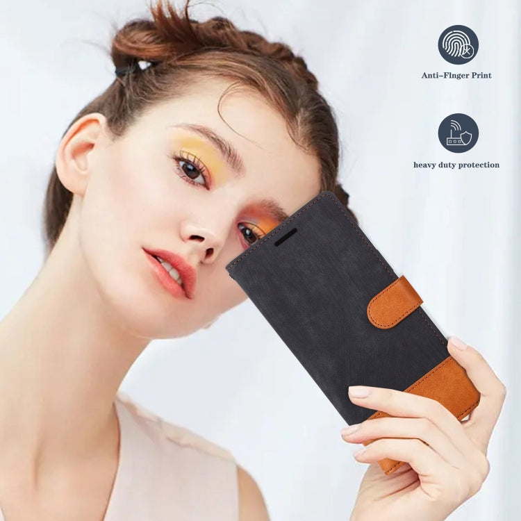 For Samsung Galaxy A22 5G Splicing Leather Phone Case