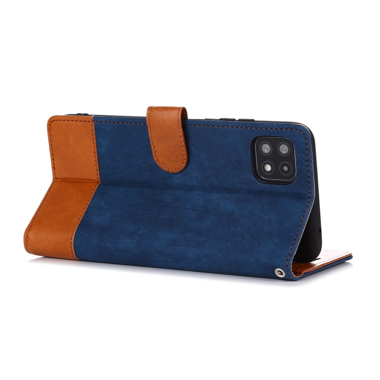 For Samsung Galaxy A22 5G Splicing Leather Phone Case