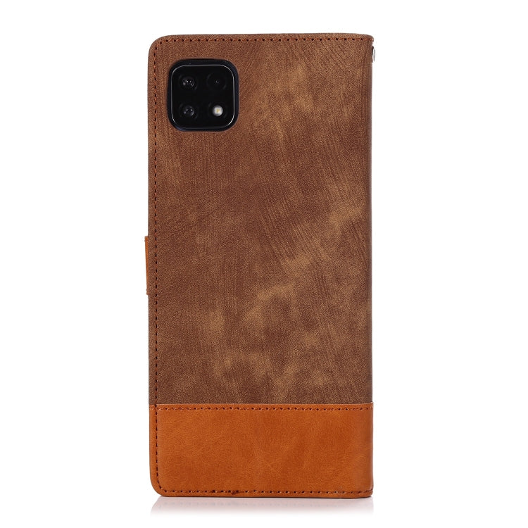 For Samsung Galaxy A22 5G Splicing Leather Phone Case