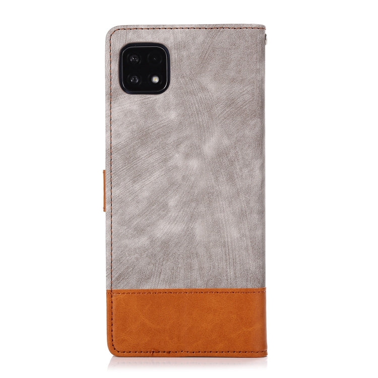 For Samsung Galaxy A22 5G Splicing Leather Phone Case