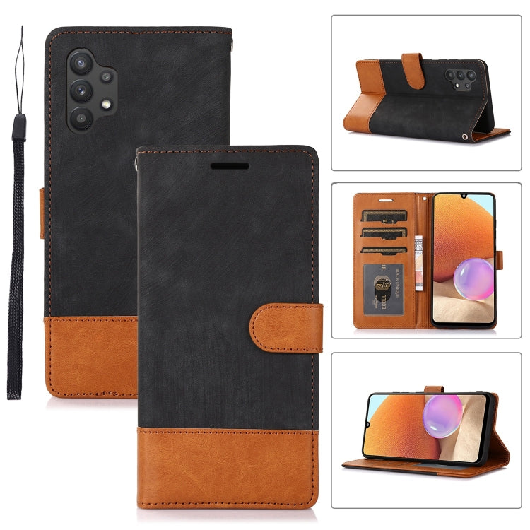 For Samsung Galaxy A32 4G Splicing Leather Phone Case