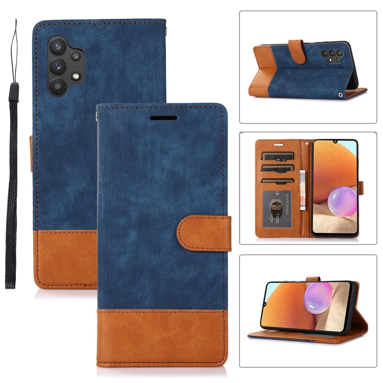 For Samsung Galaxy A32 4G Splicing Leather Phone Case
