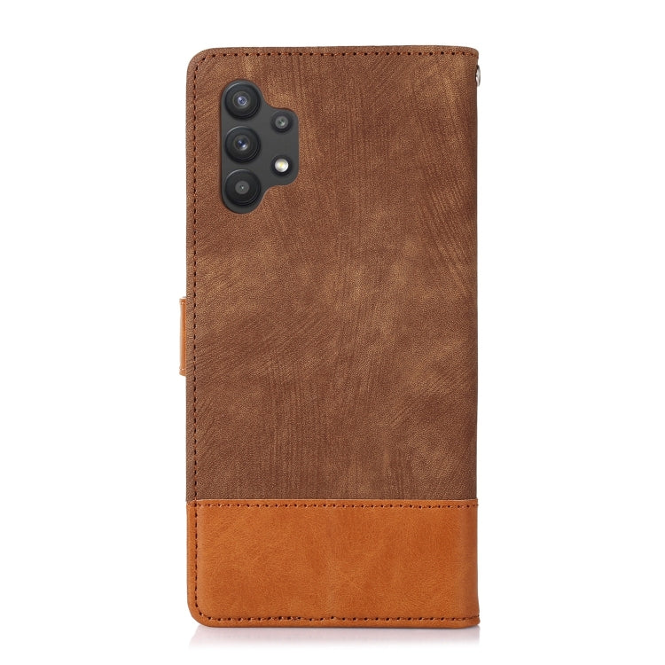 For Samsung Galaxy A32 4G Splicing Leather Phone Case