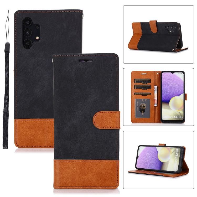 For Samsung Galaxy A32 5G Splicing Leather Phone Case