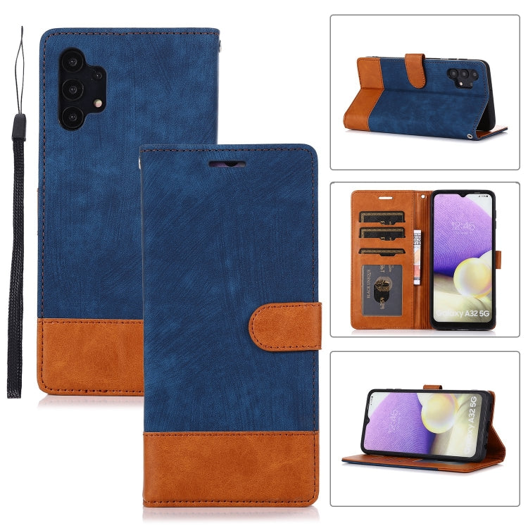 For Samsung Galaxy A32 5G Splicing Leather Phone Case
