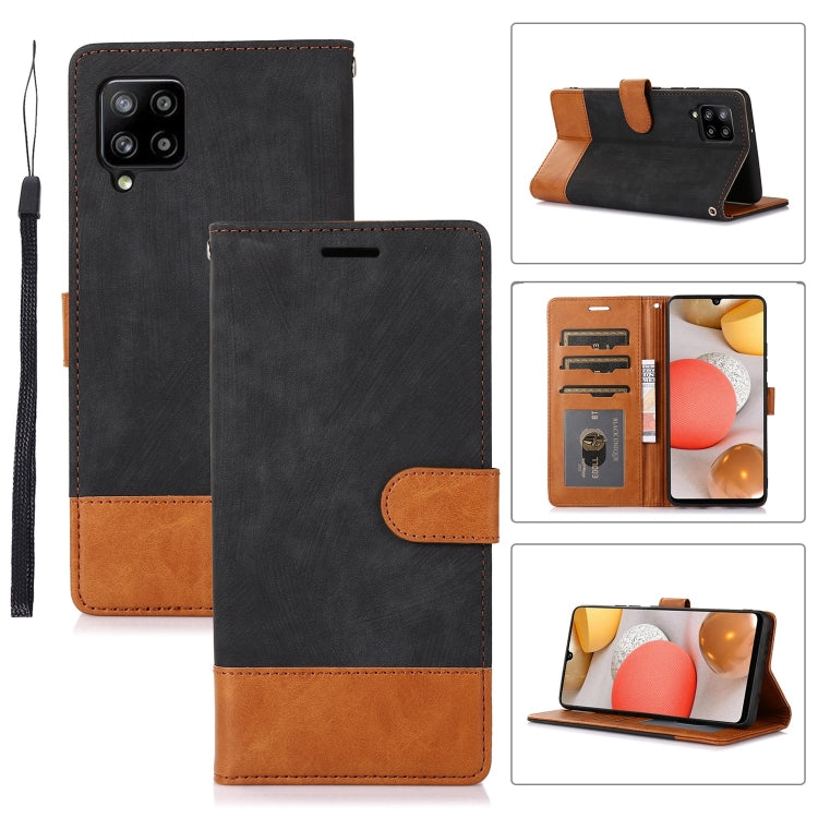 For Samsung Galaxy A42 5G Splicing Leather Phone Case