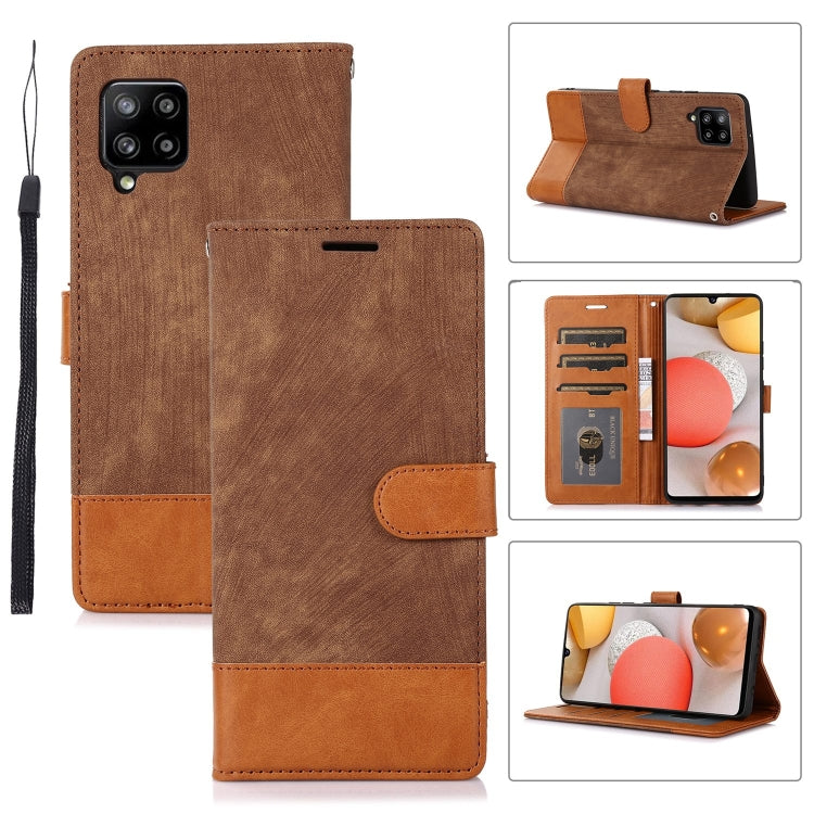 For Samsung Galaxy A42 5G Splicing Leather Phone Case