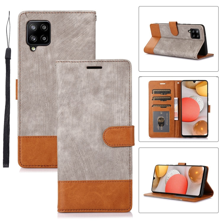 For Samsung Galaxy A42 5G Splicing Leather Phone Case