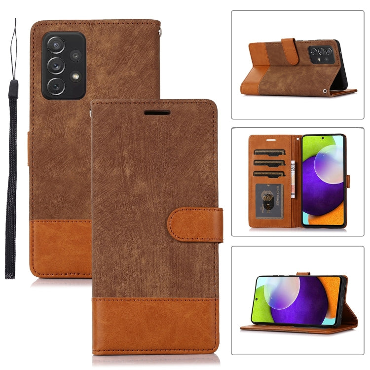 For Samsung Galaxy A52 5G / 4G Splicing Leather Phone Case