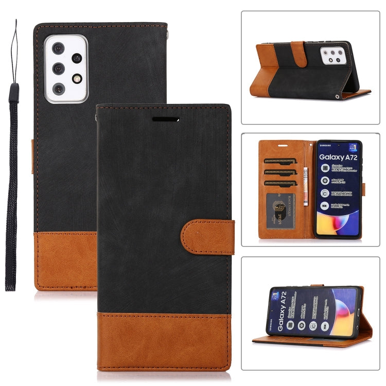 For Samsung Galaxy A72 5G / 4G Splicing Leather Phone Case