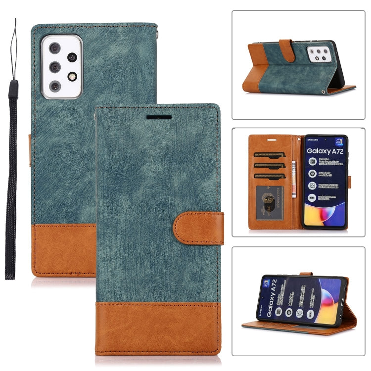 For Samsung Galaxy A72 5G / 4G Splicing Leather Phone Case