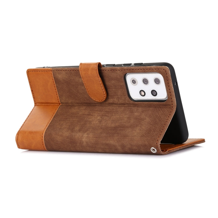 For Samsung Galaxy A72 5G / 4G Splicing Leather Phone Case