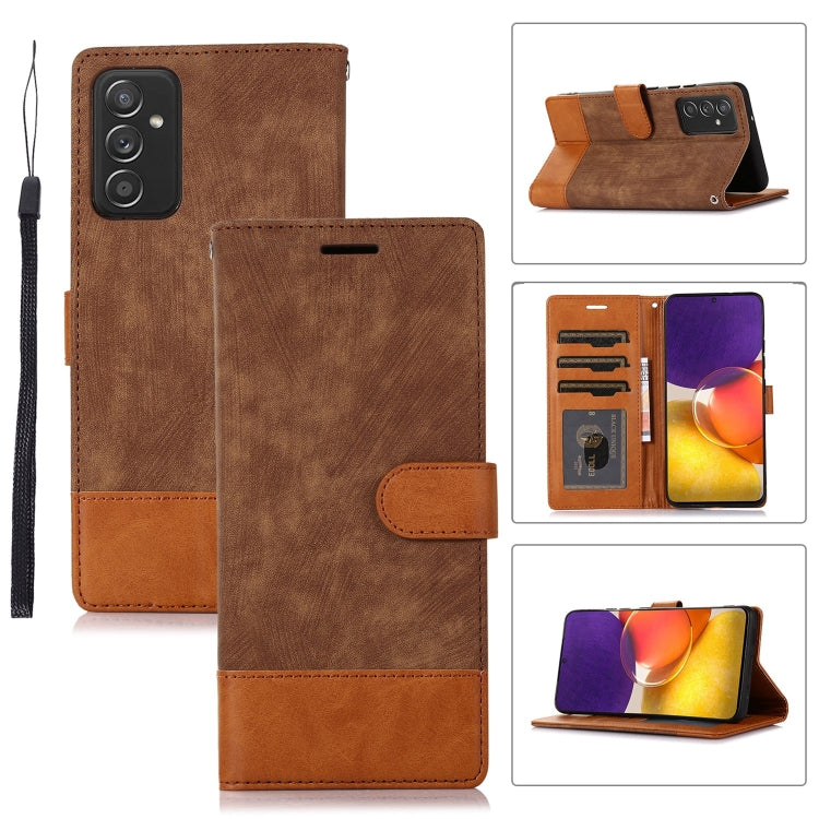 For Samsung Galaxy A82 5G Splicing Leather Phone Case