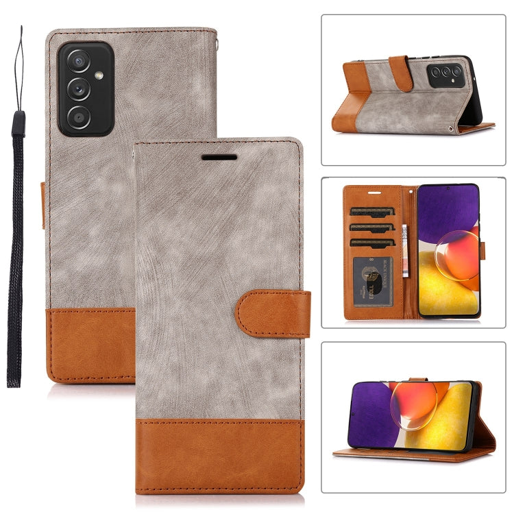 For Samsung Galaxy A82 5G Splicing Leather Phone Case