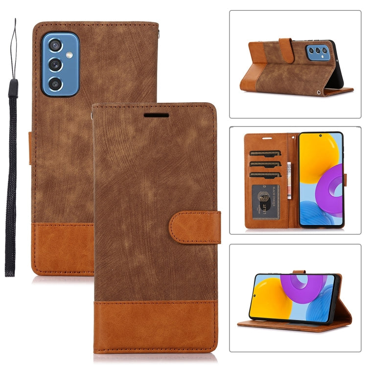 For Samsung Galaxy M52 Splicing Leather Phone Case