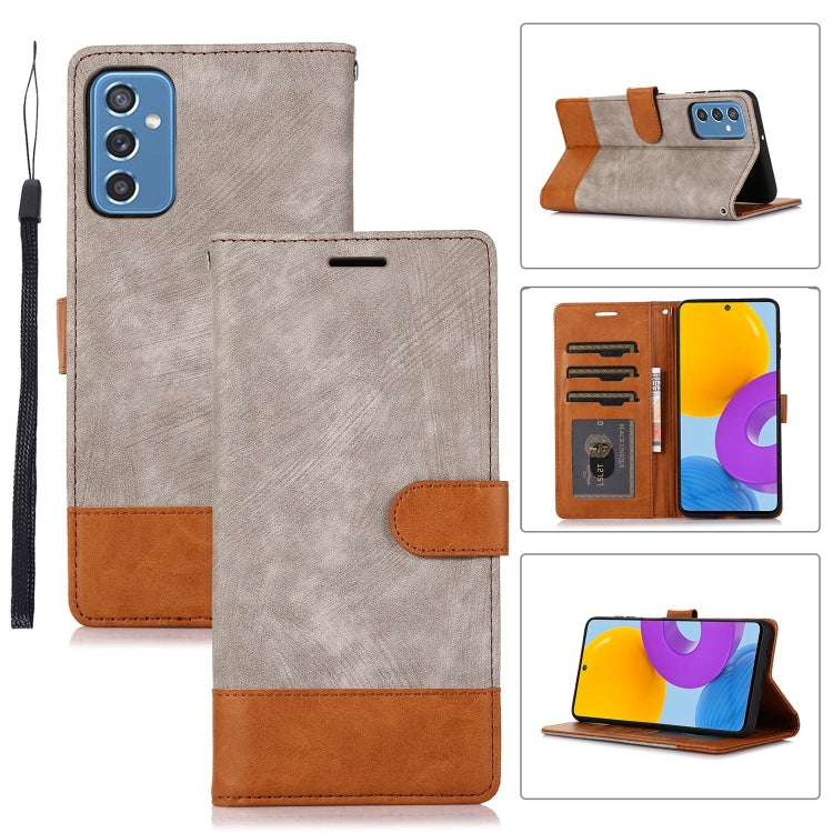 For Samsung Galaxy M52 Splicing Leather Phone Case
