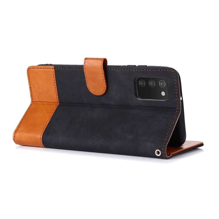 For Samsung Galaxy A03s Splicing Leather Phone Case