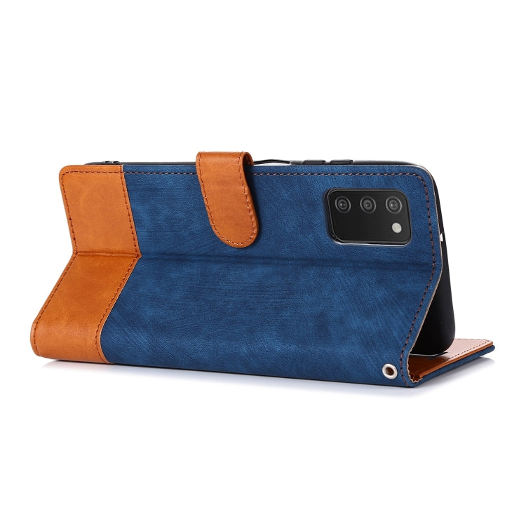 For Samsung Galaxy A03s Splicing Leather Phone Case