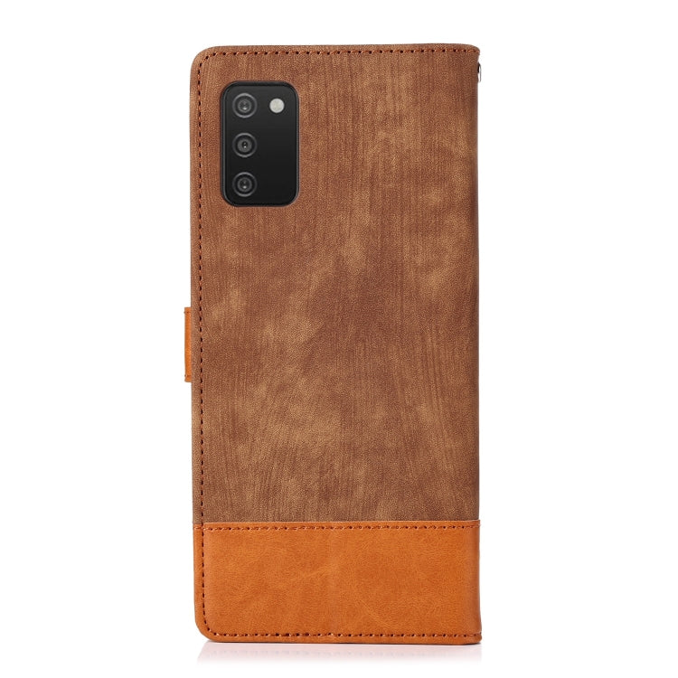 For Samsung Galaxy A03s Splicing Leather Phone Case