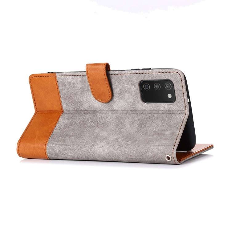 For Samsung Galaxy A03s Splicing Leather Phone Case
