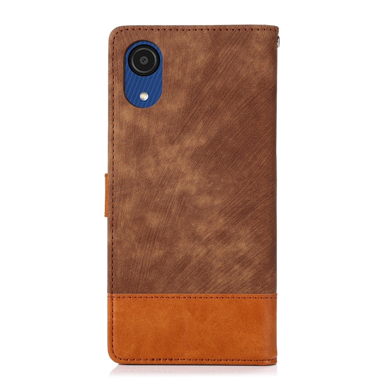 For Samsung Galaxy A03 Core Splicing Leather Phone Case