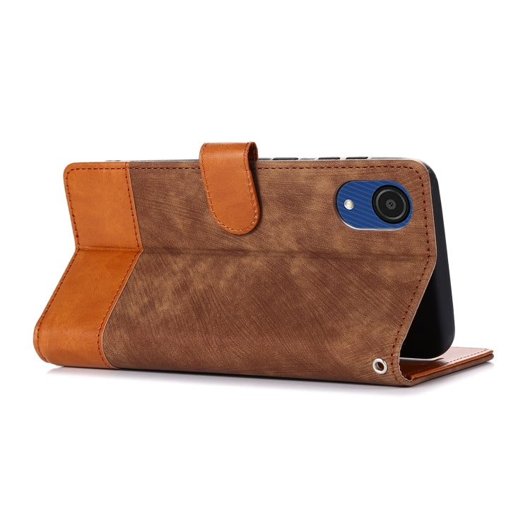 For Samsung Galaxy A03 Core Splicing Leather Phone Case