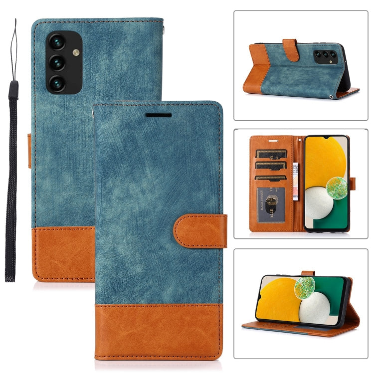 For Samsung Galaxy A13 4G Splicing Leather Phone Case