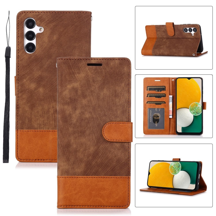 For Samsung Galaxy A13 5G Splicing Leather Phone Case