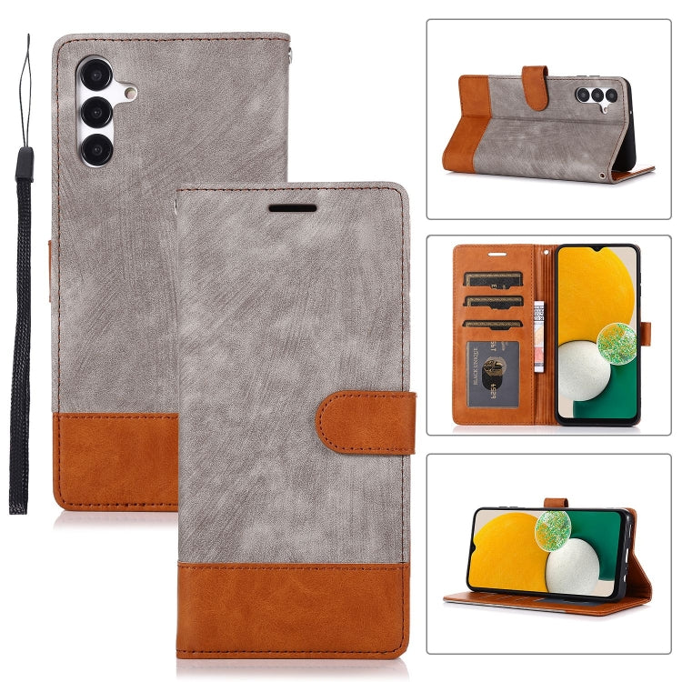 For Samsung Galaxy A13 5G Splicing Leather Phone Case