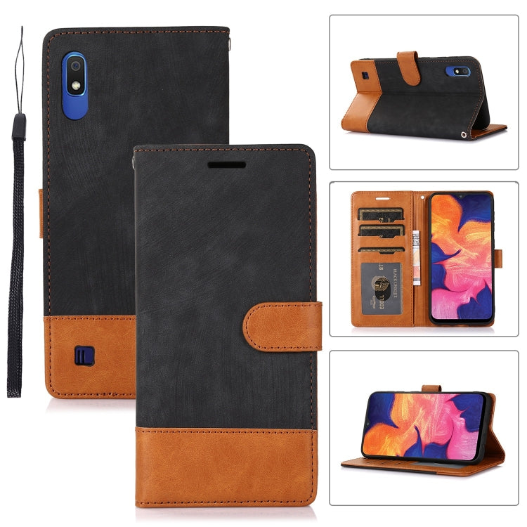 For Samsung Galaxy A10 / M10 Splicing Leather Phone Case