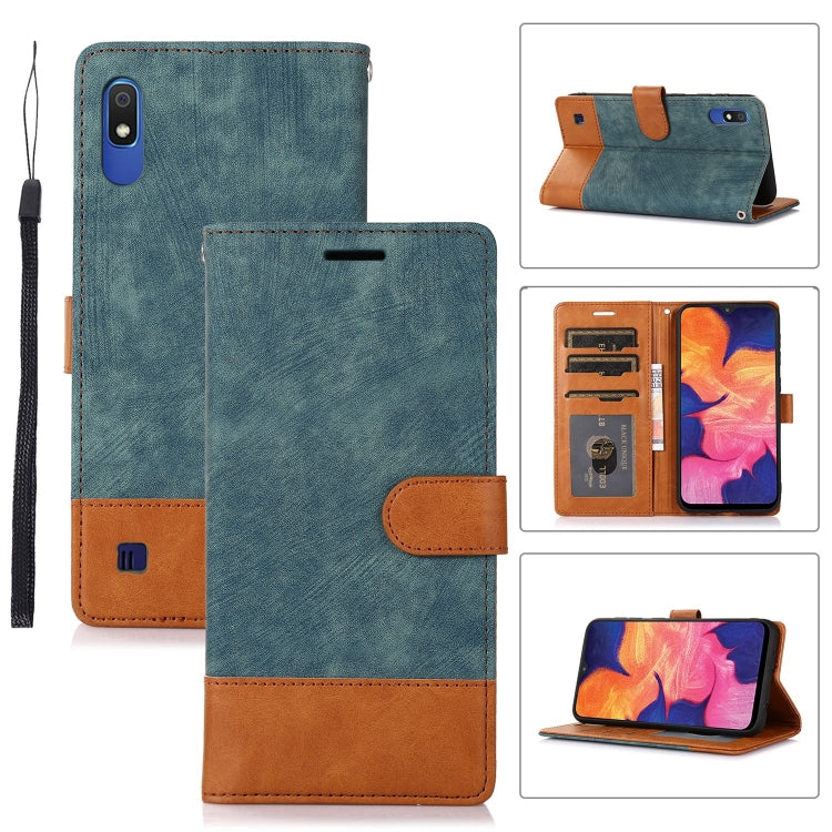 For Samsung Galaxy A10 / M10 Splicing Leather Phone Case