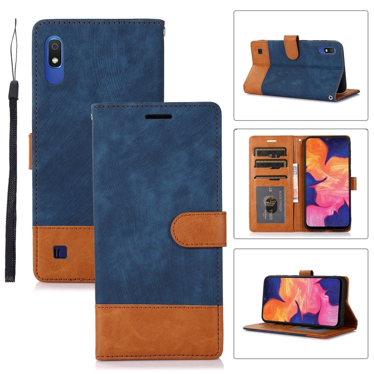 For Samsung Galaxy A10 / M10 Splicing Leather Phone Case