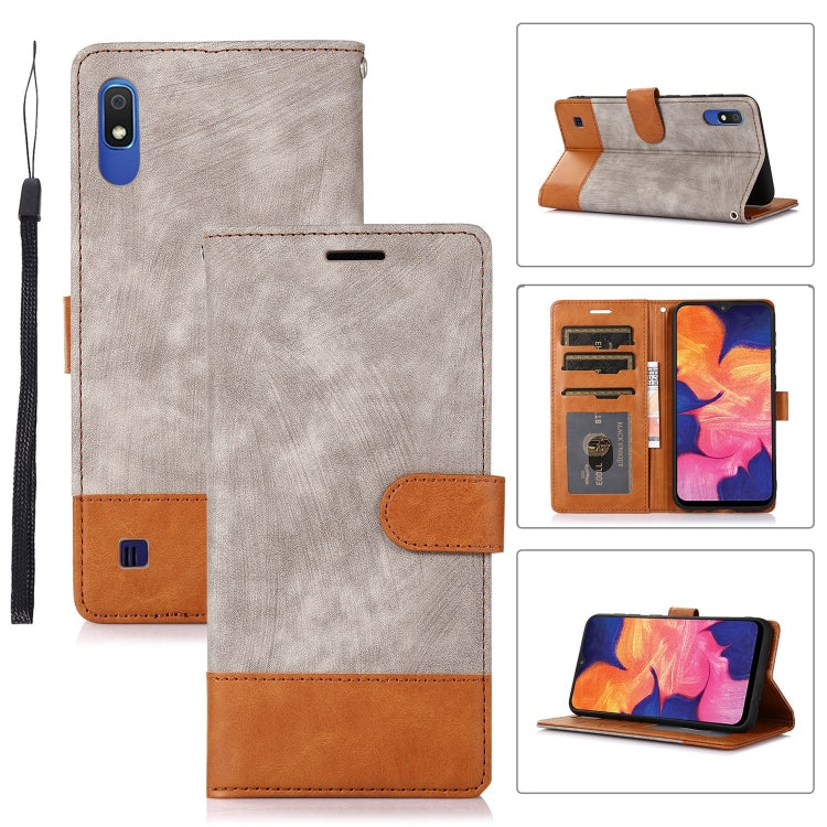 For Samsung Galaxy A10 / M10 Splicing Leather Phone Case
