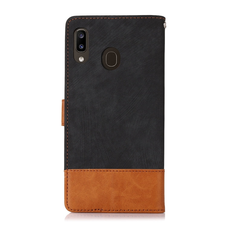 For Samsung Galaxy A20 / A30 Splicing Leather Phone Case