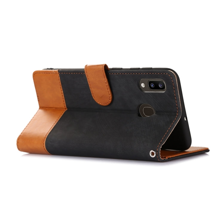 For Samsung Galaxy A20 / A30 Splicing Leather Phone Case