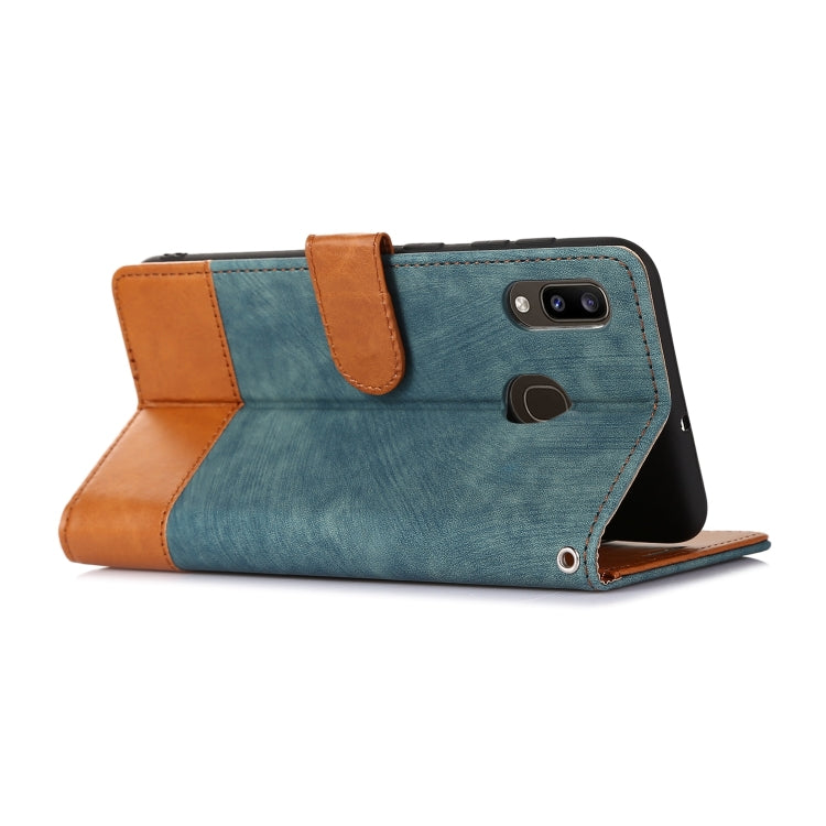 For Samsung Galaxy A20 / A30 Splicing Leather Phone Case