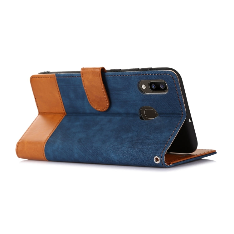 For Samsung Galaxy A20 / A30 Splicing Leather Phone Case
