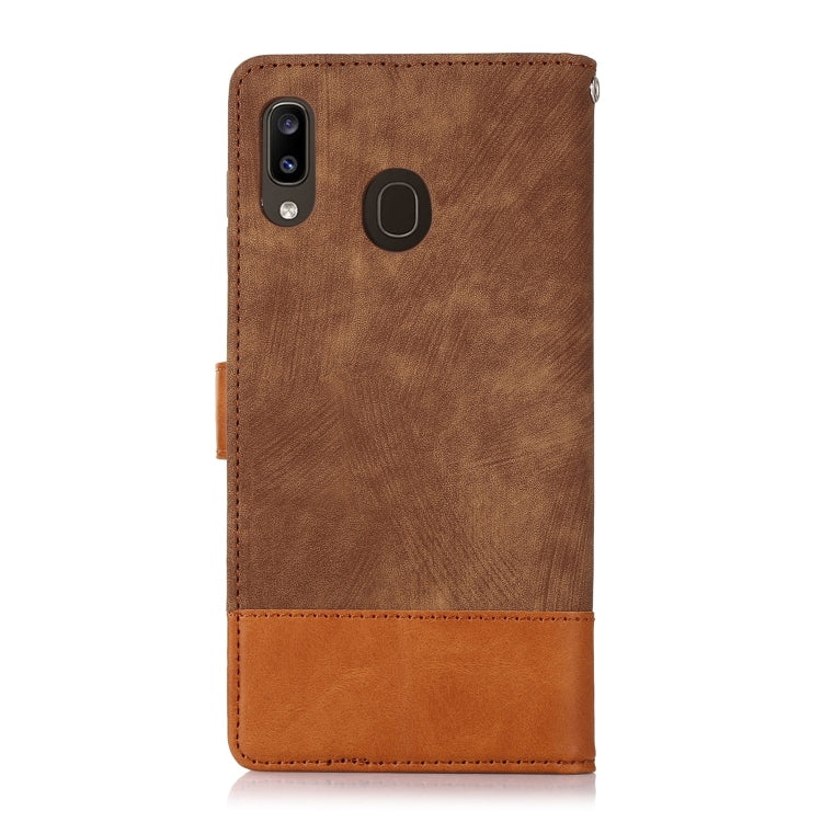 For Samsung Galaxy A20 / A30 Splicing Leather Phone Case