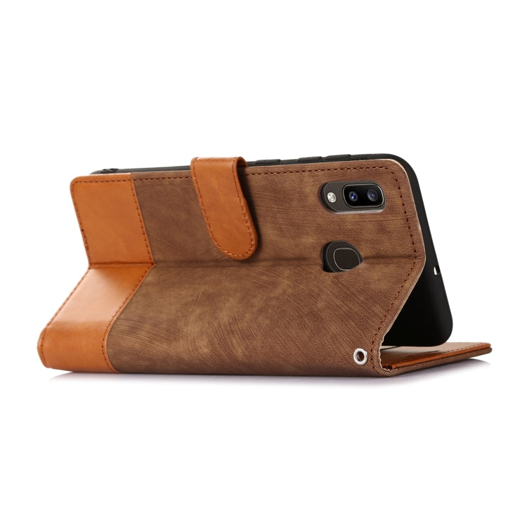 For Samsung Galaxy A20 / A30 Splicing Leather Phone Case