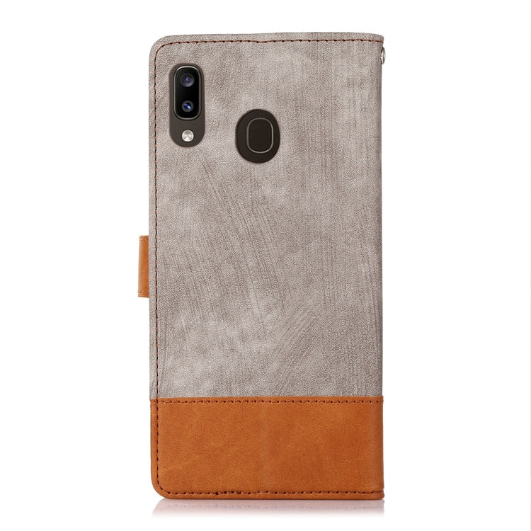 For Samsung Galaxy A20 / A30 Splicing Leather Phone Case