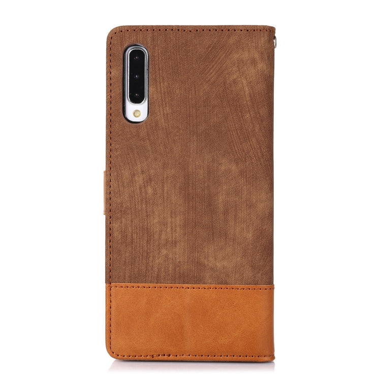 For Samsung Galaxy A50 Splicing Leather Phone Case
