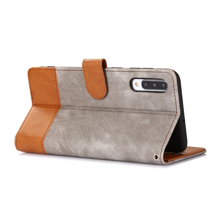 For Samsung Galaxy A50 Splicing Leather Phone Case