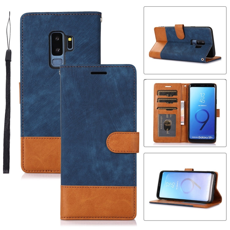 For Samsung Galaxy S9+ Splicing Leather Phone Case