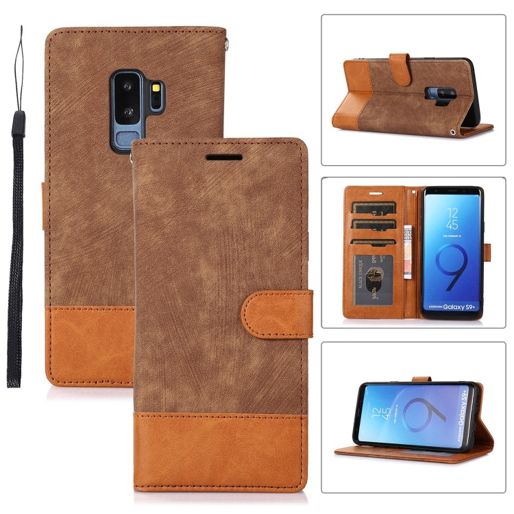 For Samsung Galaxy S9+ Splicing Leather Phone Case