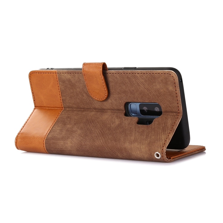 For Samsung Galaxy S9+ Splicing Leather Phone Case